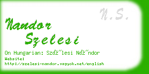 nandor szelesi business card